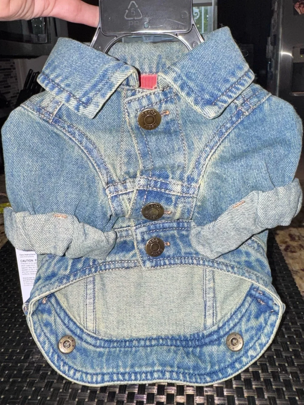 Denim Dog Jacket - Light Blue Puppy Jean Coat